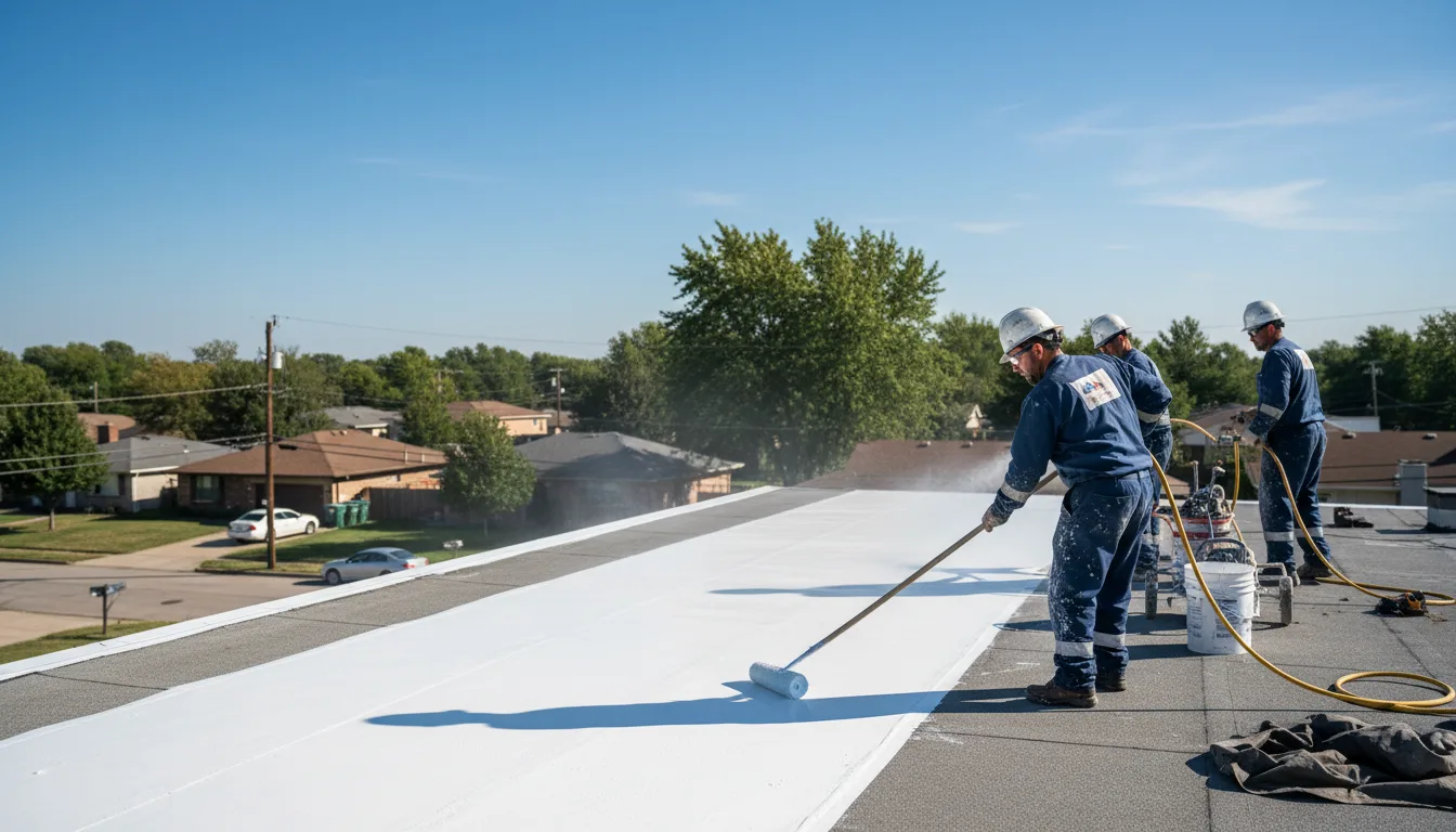 Commercial roof coating in Dalzell, IL near me
